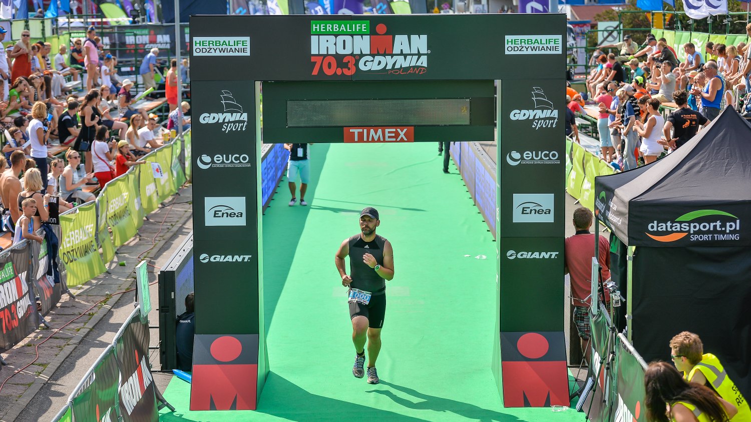 Na mecie Ironman Gdynia, 2015