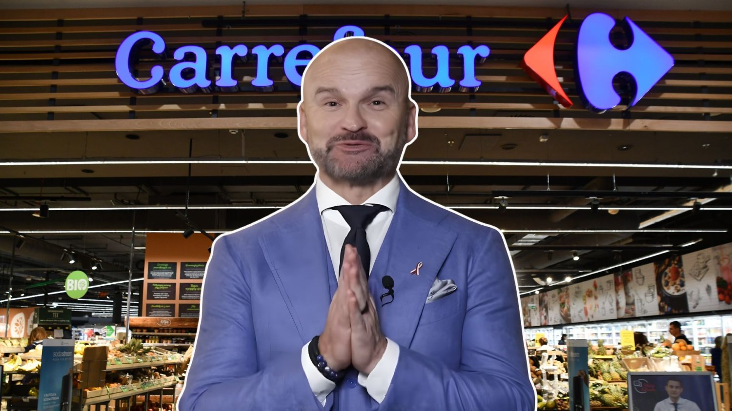 Brzoska radzi, jak rząd może przejąć sklepy Carrefour. "Na handlu trzeba się znać" Rafał Brzoska na tle sklepu Carrefour. Szef InPostu wypowiedział się o przejęciu tej sieci przez KGS.