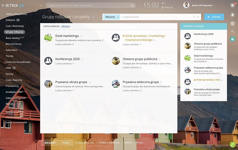 Wśród platform CRM, które kładą nacisk na pracę grupową i wewnętrzną korespondencję, znajduje się Bitrix24