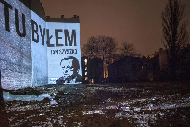 Protest Greenpeace po wycięciu drzew na ul. Stalowej w Warszawie