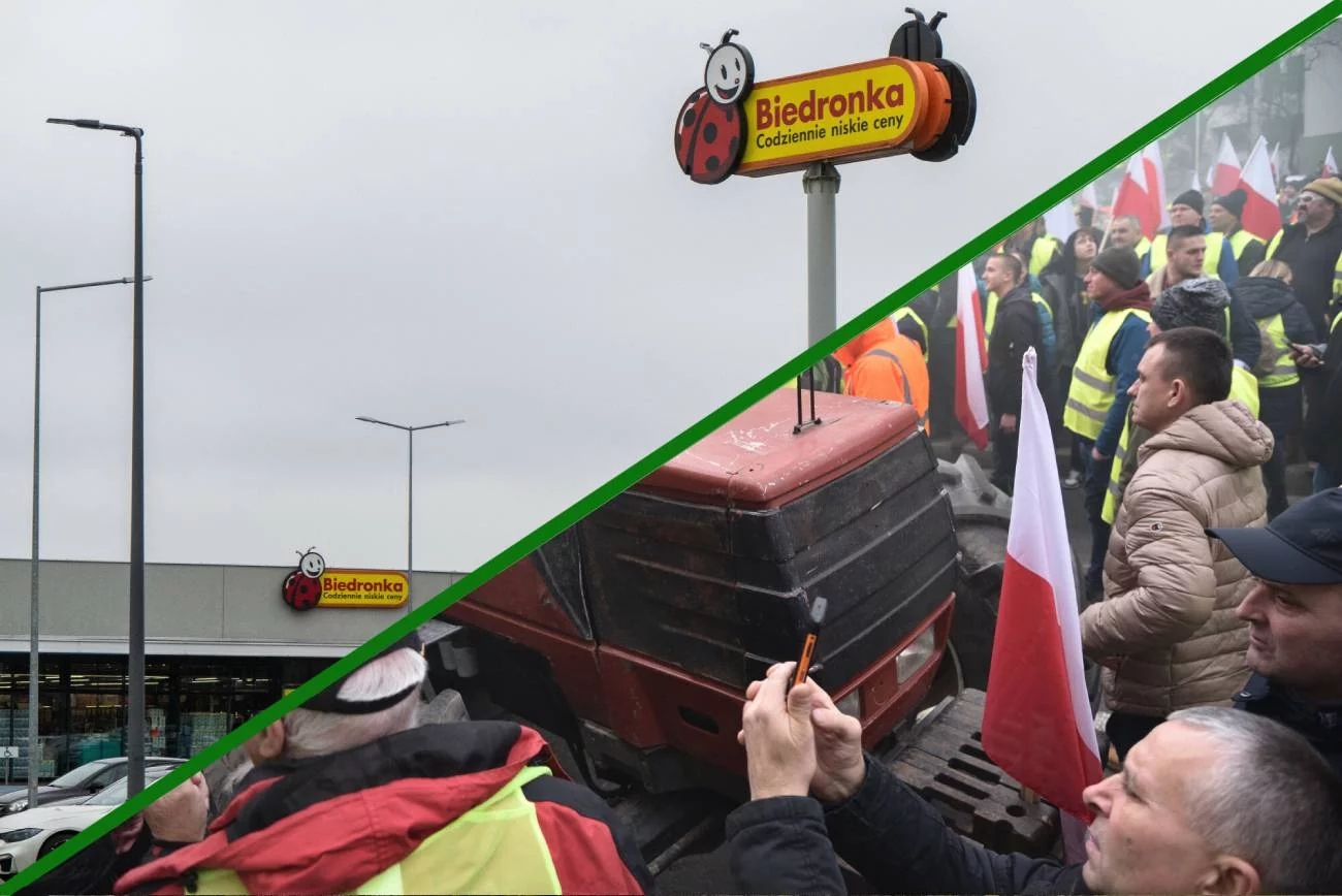 Rolnicy chcą zablokować centrum dystrybucyjne Biedronki.
