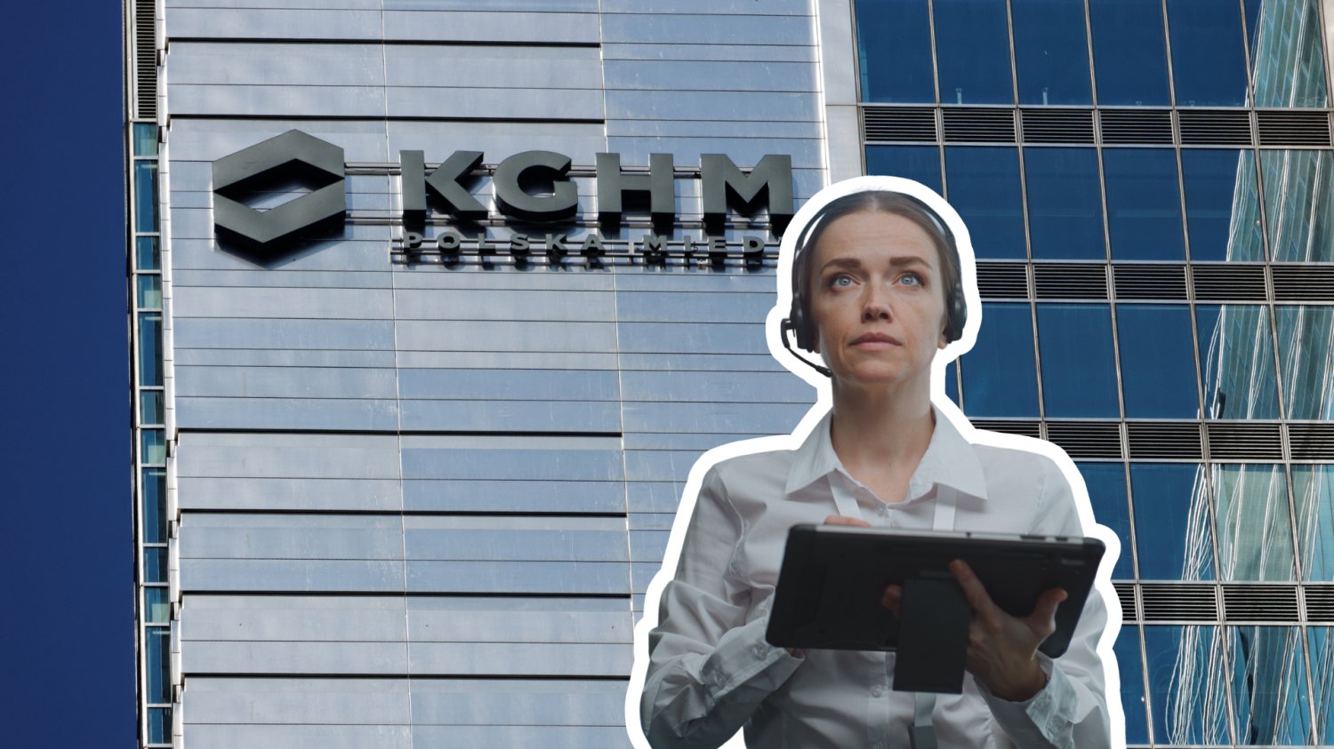 Zarobki zarządu KGHM rosną. Inwestorzy nie doceniają jednak hojności spółki Budynek KGHM, traderka.