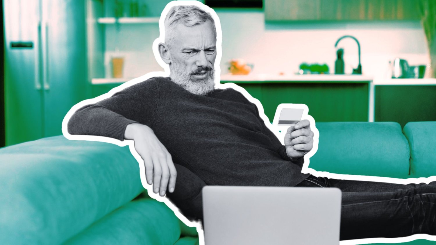 Te sklepy się zamykają i robią wyprzedaż. A potem kradną twoje pieniądze mężczyzna robi zakupy w internecie