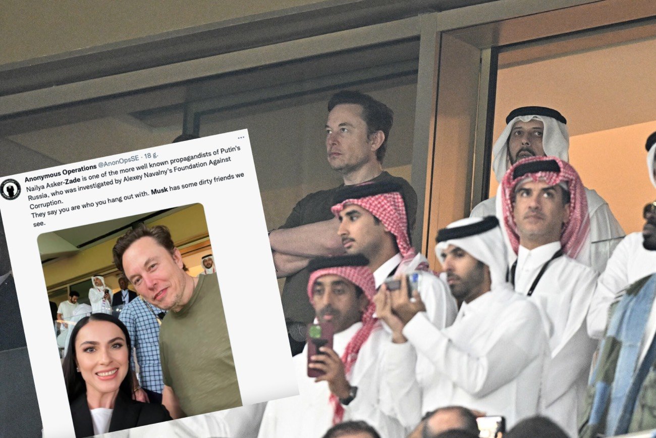 Elon Musk przyłapany z proputinowską gwiazdą telewizji. Był na finale mistrzostw świata w Katarze