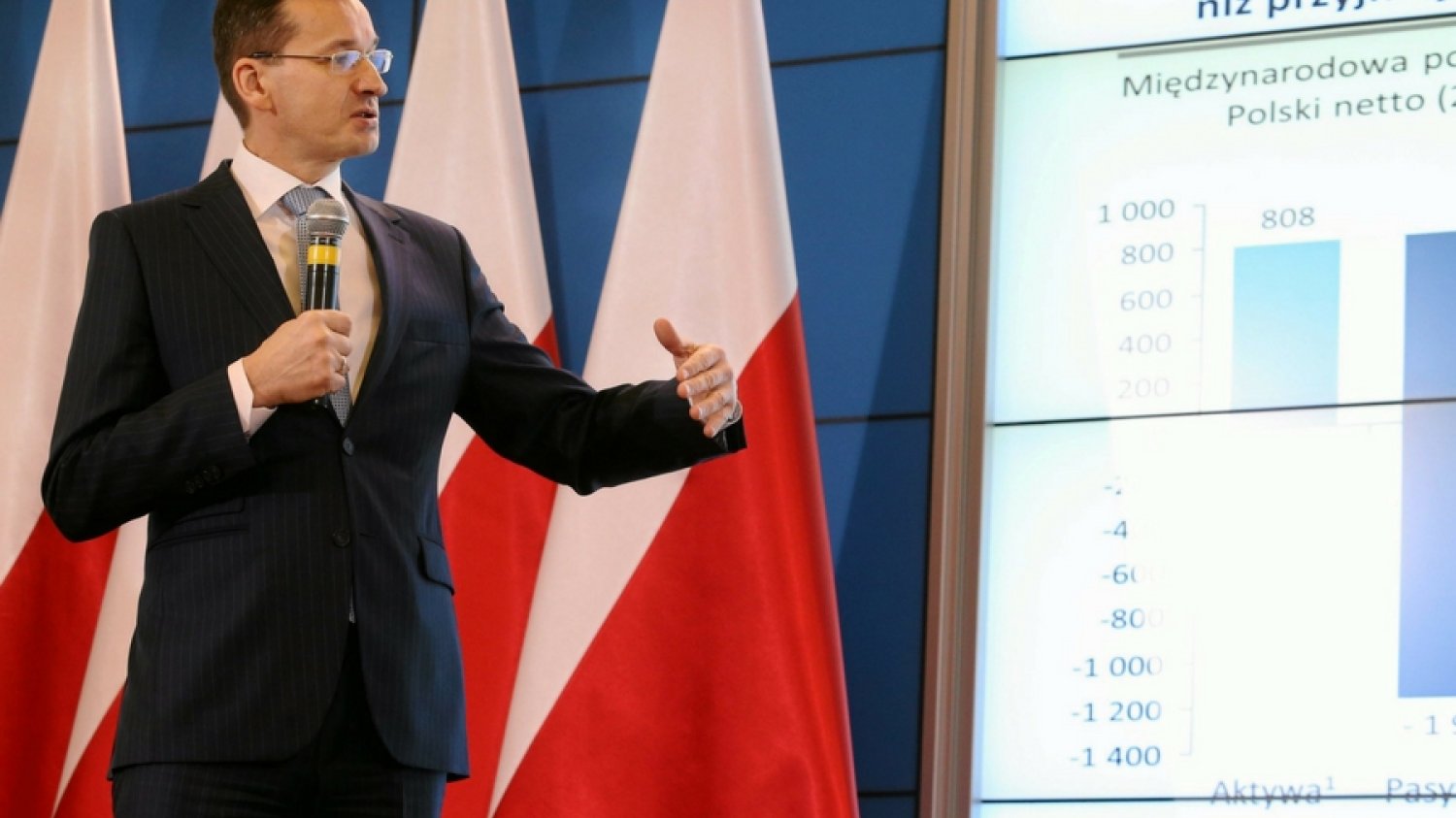 Wicepremier Mateusz Morawiecki podczas prezentacji założeń strategii odpowiedzialnego rozwoju.