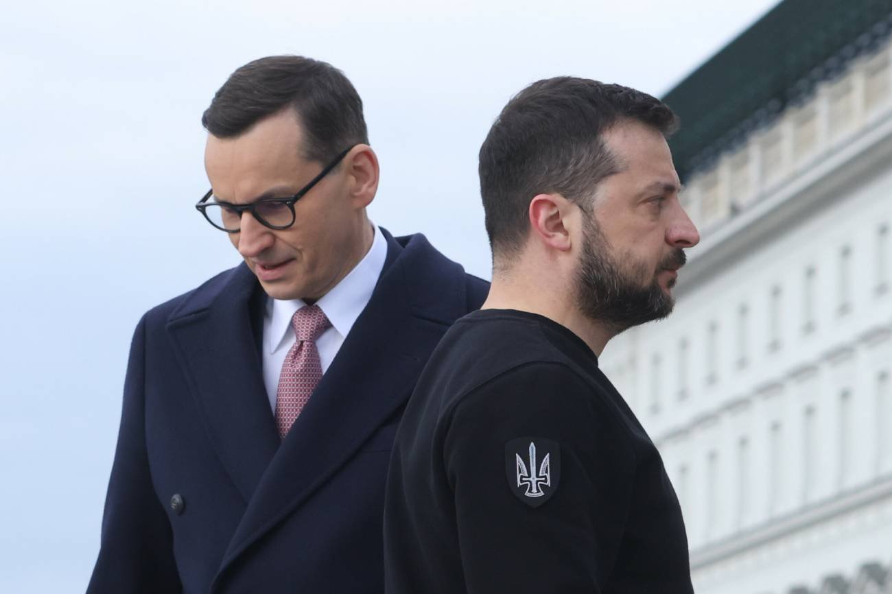 Premier Mateusz Morawiecki i prezydent Ukrainy Wołodymyr Zełenski.