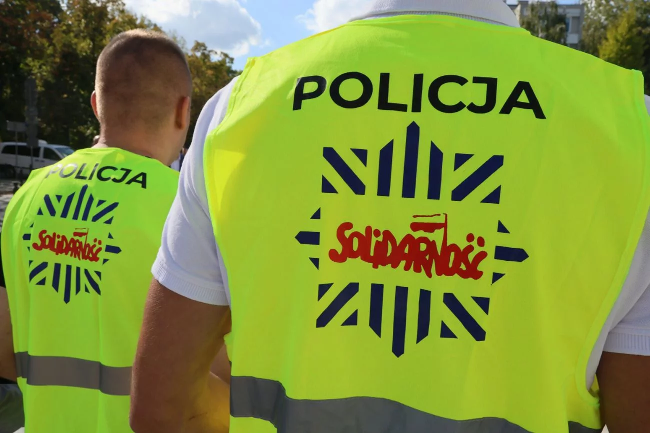 Briefing prasowy dotyczacy sytuacji kadrowej i finansowej w Policji, organizowany przez Krajowa Policje NSZZ Solidarnosc.
