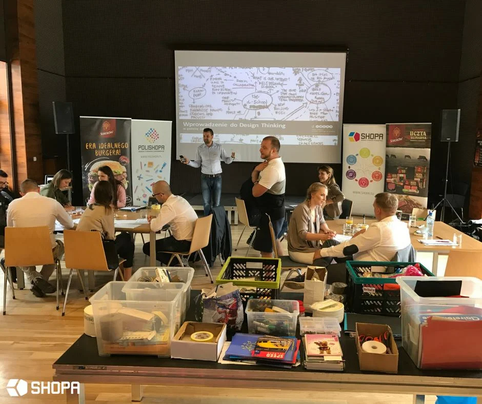 Warsztaty Design Thinking prowadzone dla firmy Sokołów S.A.