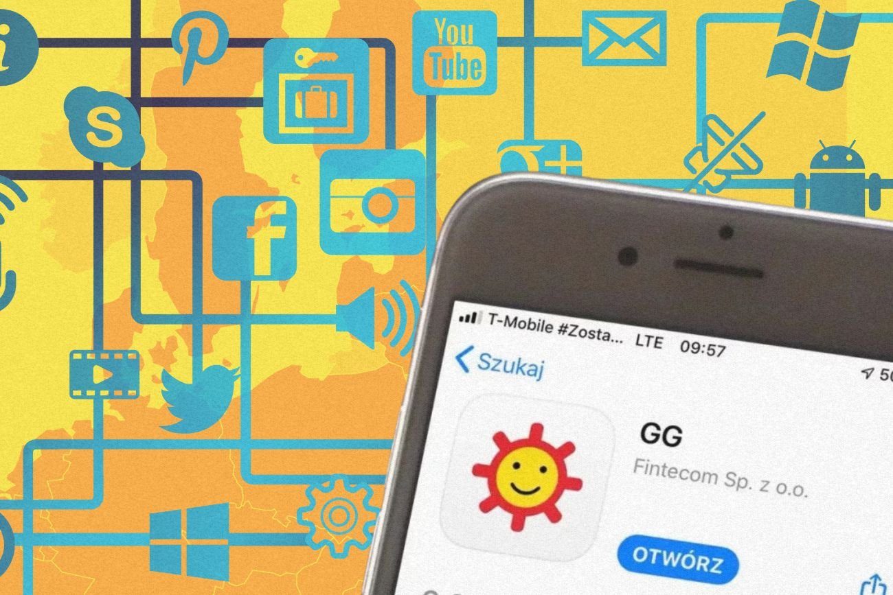 Gadu-Gadu na tle innych aplikacji i Europy.