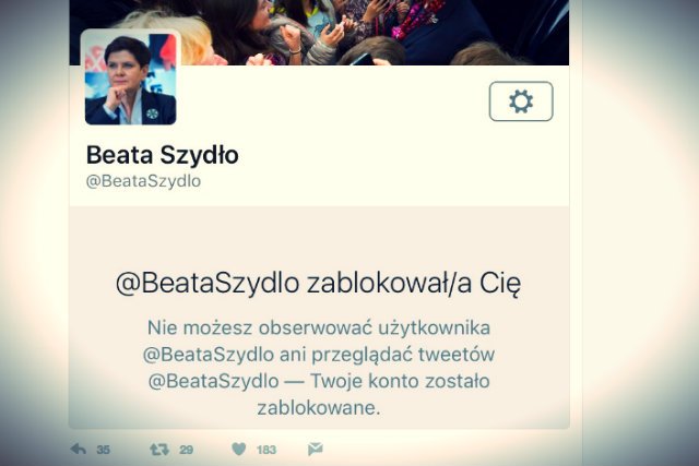 Beata Szydło zablokowała ostatnio kilku dziennikarzy z różnych redakcji.