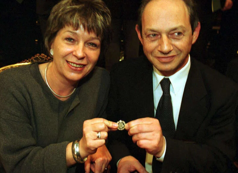 Dr Irena Eris i Henryk Orfinger w 2001 roku