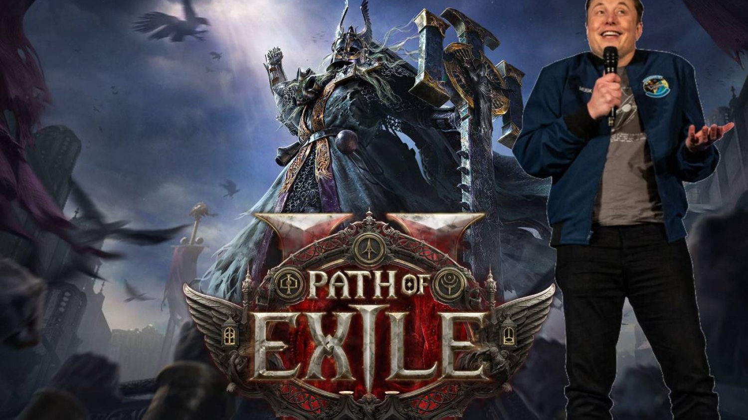 Elon Musk i logo Path of Exile 2