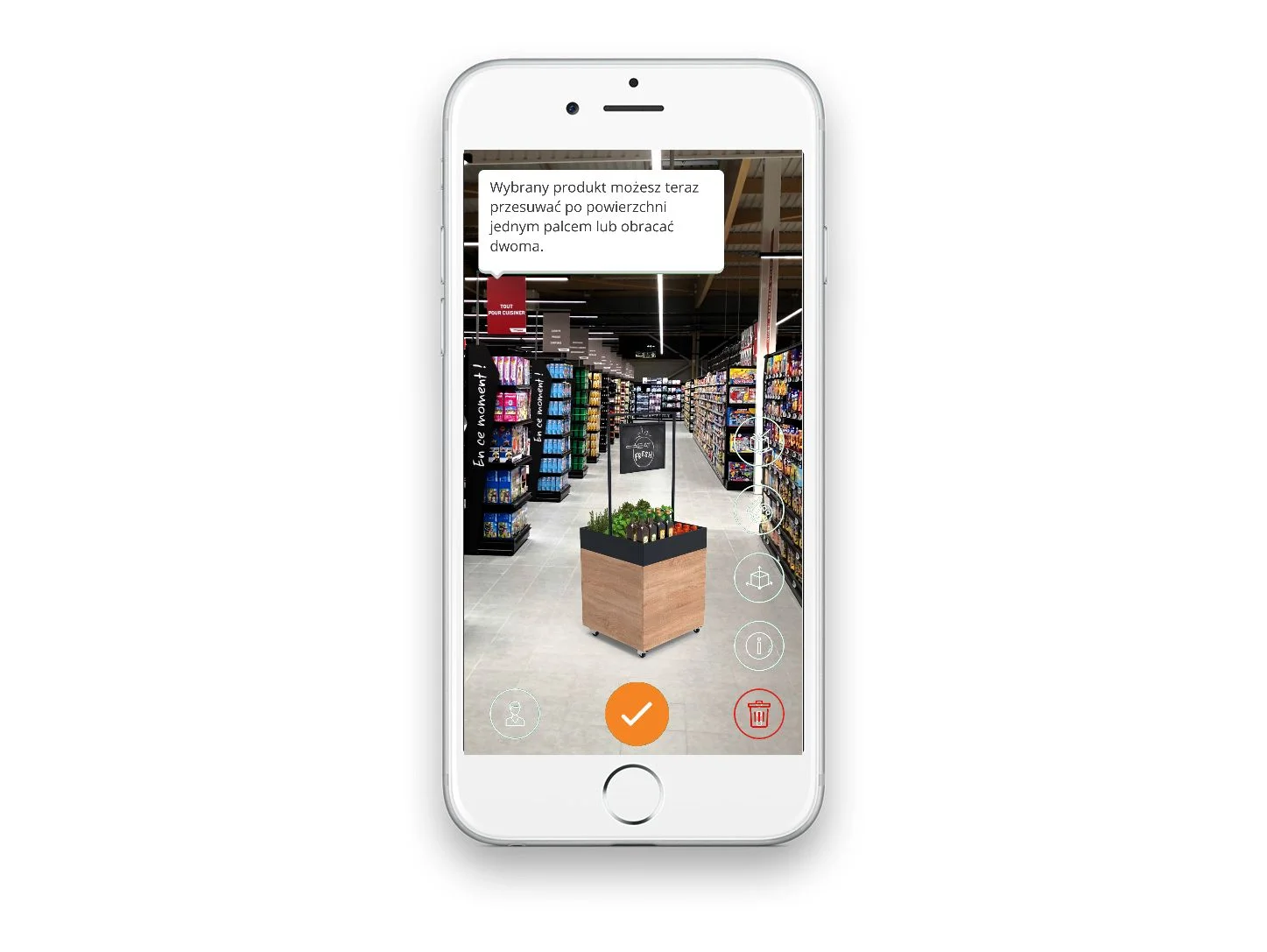 Aplikacja Shopfitting pozwala dopasować meble do dowolnego miejsca w przestrzeni.