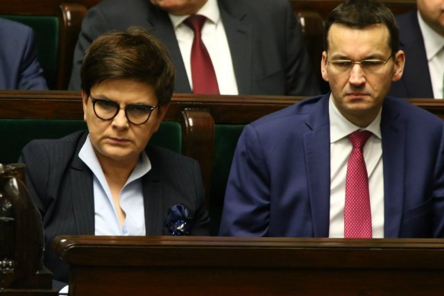 Premier Beata Szydło i wicepremier Mateusz Morawiecki.