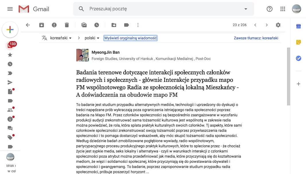Trzeba mieć jednak na uwadze, że tłumaczenia nie są jeszcze idealne.