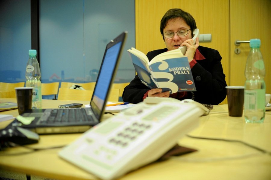 Inspektorzy PIP podczas dyżuru.