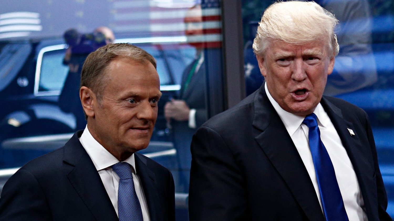 Trump zmienił zdanie o wysłaniu żołnierzy do Polski. Prasa: "jest nieprzewidywalny" Premier Donald Tusk i prezydent USA Donald Trump.
