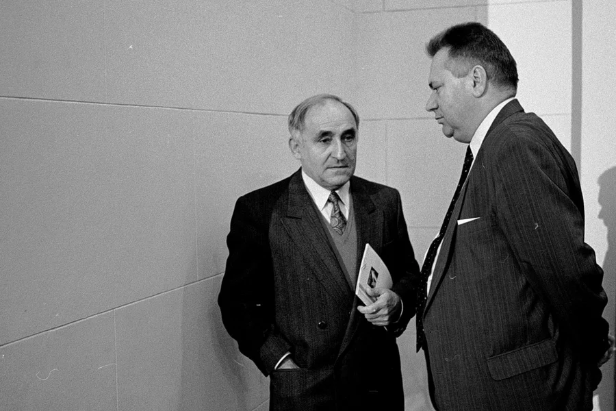 Mieczysław Wilczek i Ireneusz Sekuła w 1990 r.