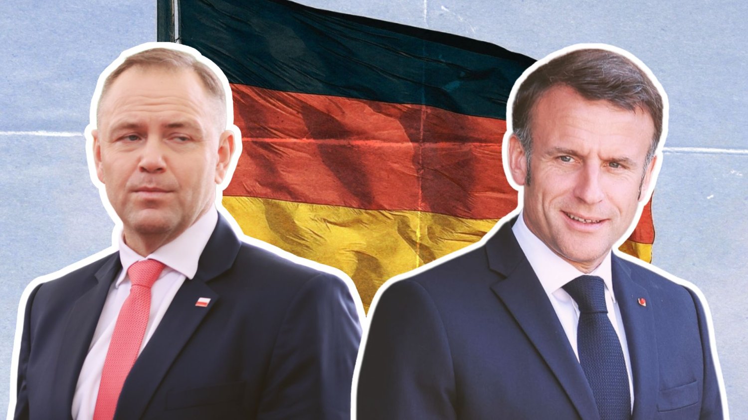 Karol Nawrocki i Emanuel Macron na tle flagi Niemiec. Niemcy pod wrażeniem naszego PKB. "Polska gospodarka przeżywa boom"