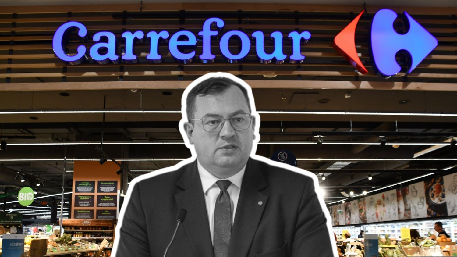 Sklep Carrefour, minister rolnictwa Stefan Krajewski.