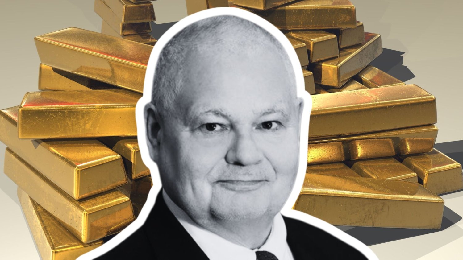 Glapiński zwiększa rezerwy złota do 700 ton. Tyle waży 10 czołgów Abrams prezes NBP Adam Glapiński na tle sztabek złota