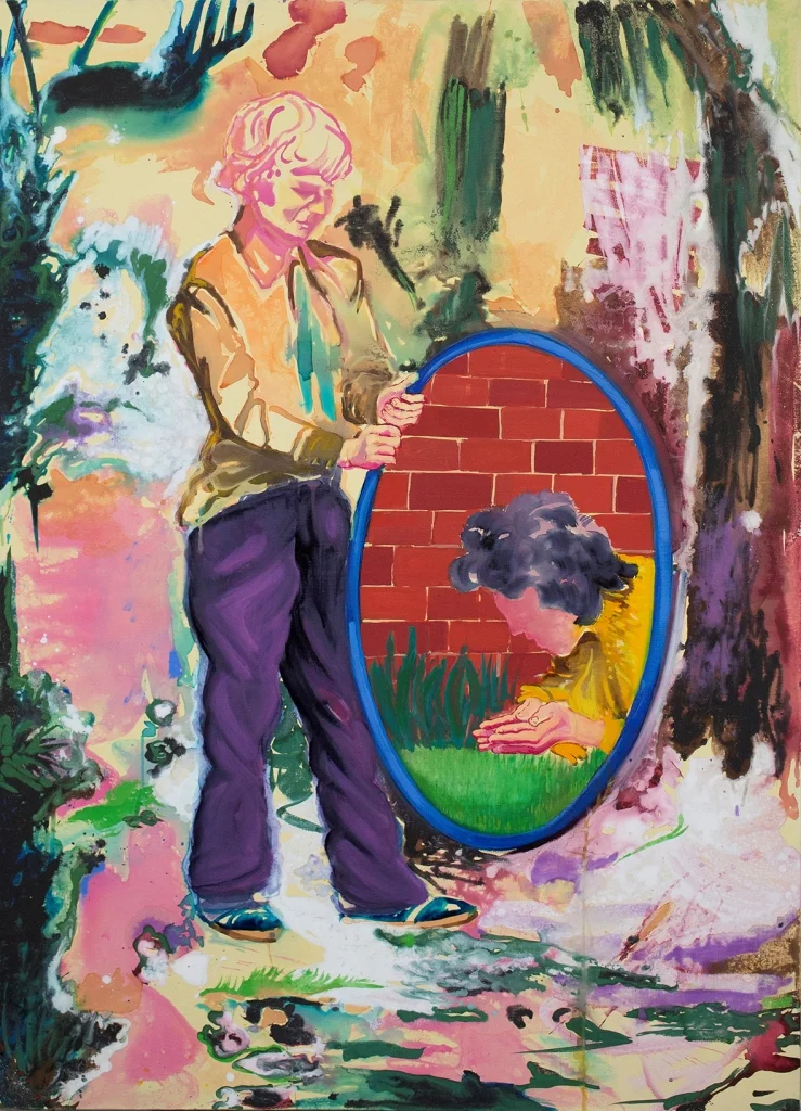 Agnieszka Strojna, bez tytułu, tusz, tempera, akryl, 140x100, 2017