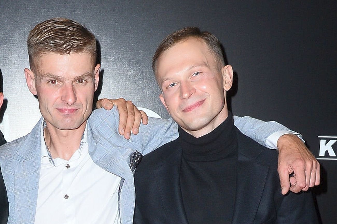 Tomasz Komenda i grający go Piotr Trojan na premierze filmu "25 lat niewinności"