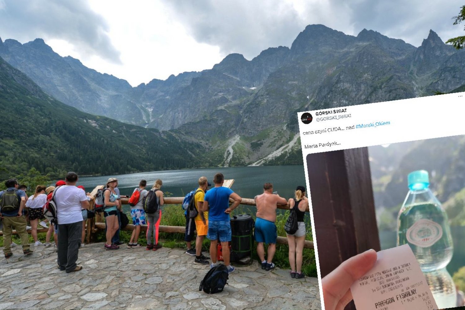 Turyści nad Morskim Okiem.