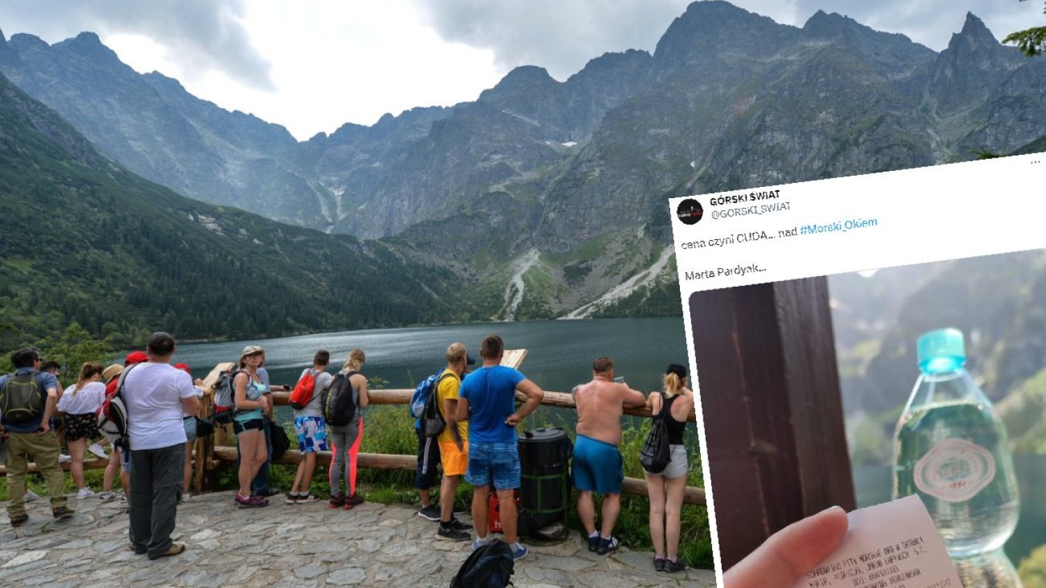 Turyści nad Morskim Okiem.