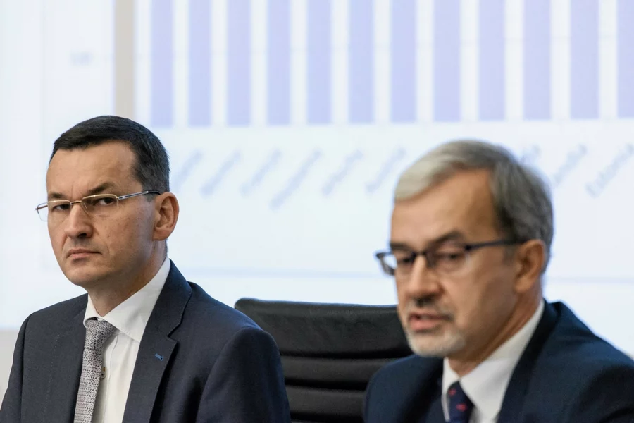 Wicepremier Mateusz Morawiecki i wiceminister rozwoju Jerzy Kwieciński.