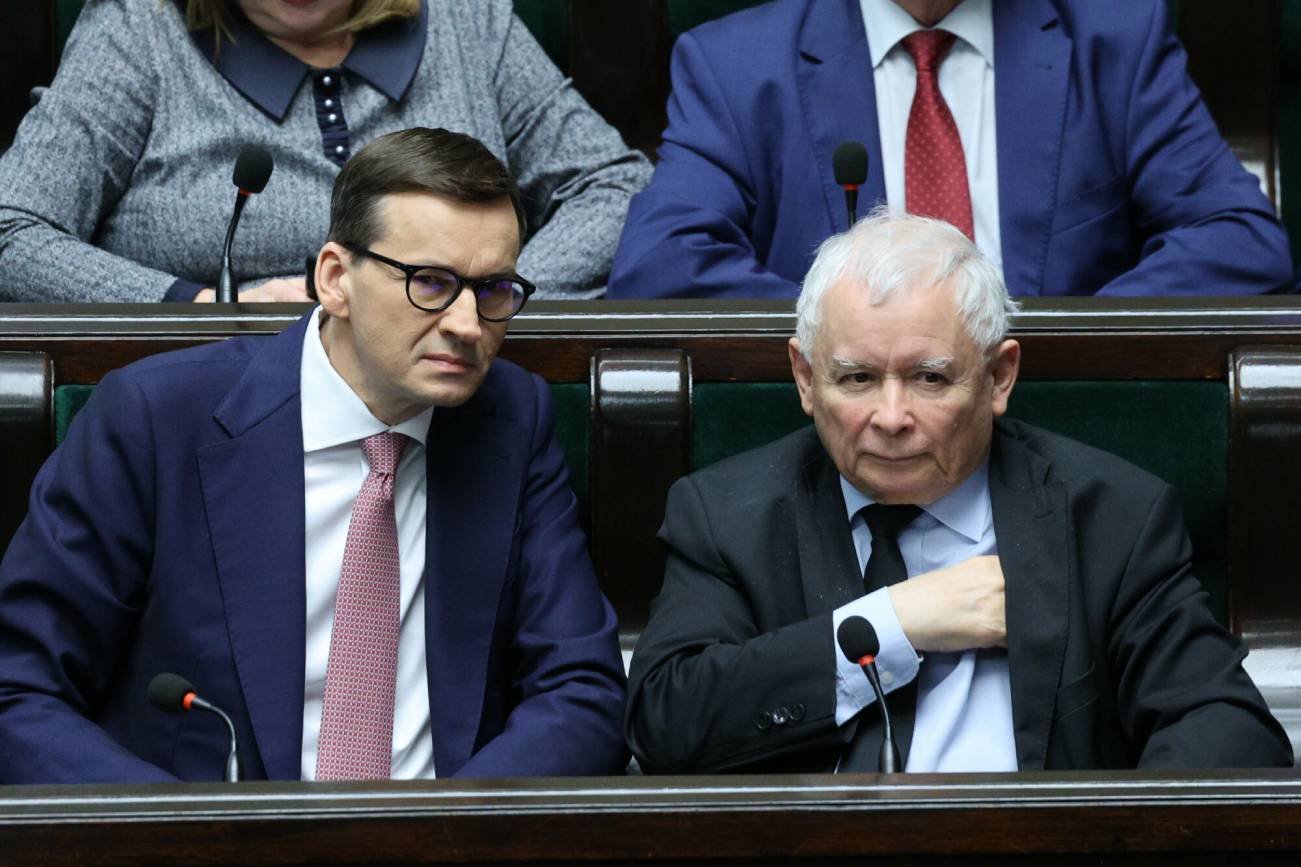 Premier Mateusz Morawiecki, prezes PiS Jarosław Kaczynski