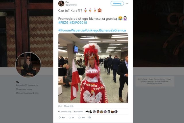 Polska "kura" dumnie reprezentowała polski biznes za granicą podczas konferencji organizowanej przez rządową agencję PAIH.