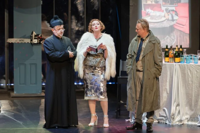 30-lecie firmy NAC w Teatrze Kamienica. Na zdjęciu: Paweł Molgo, Aneta Wróbel, Mikołaj Cieślak