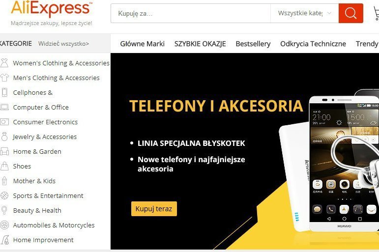 Za zakupy na AliExpress trzeba odprowadzić podatek