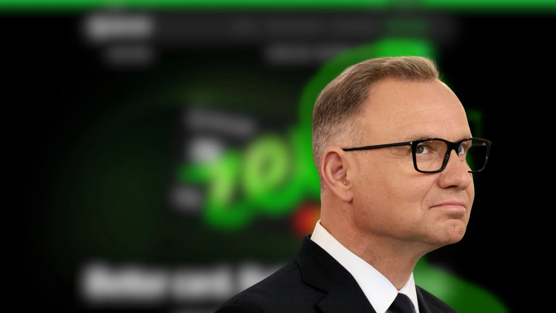 Andrzej Duda na tle strony ZEN.com