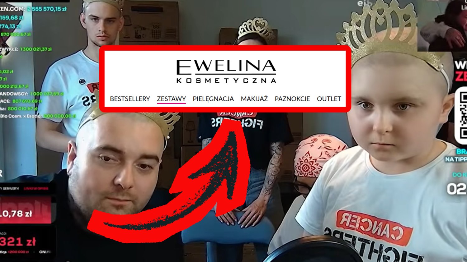 Znamy kulisy zmiany nazwy Eweliny Kosmetycznej na streamie Łatwoganga. "Prezes rozumie ten vibe". Zrzut ekranu pokazujący uczestników streamu Łatwoganga.