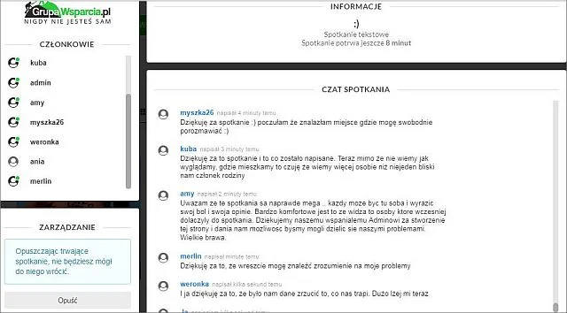 Na portalu można uzyskać pomoc np. w anonimowych czatach