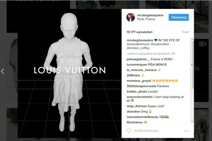 Kadr z klipu promującego jesienno-zimową kolekcję Louis Vuitton.