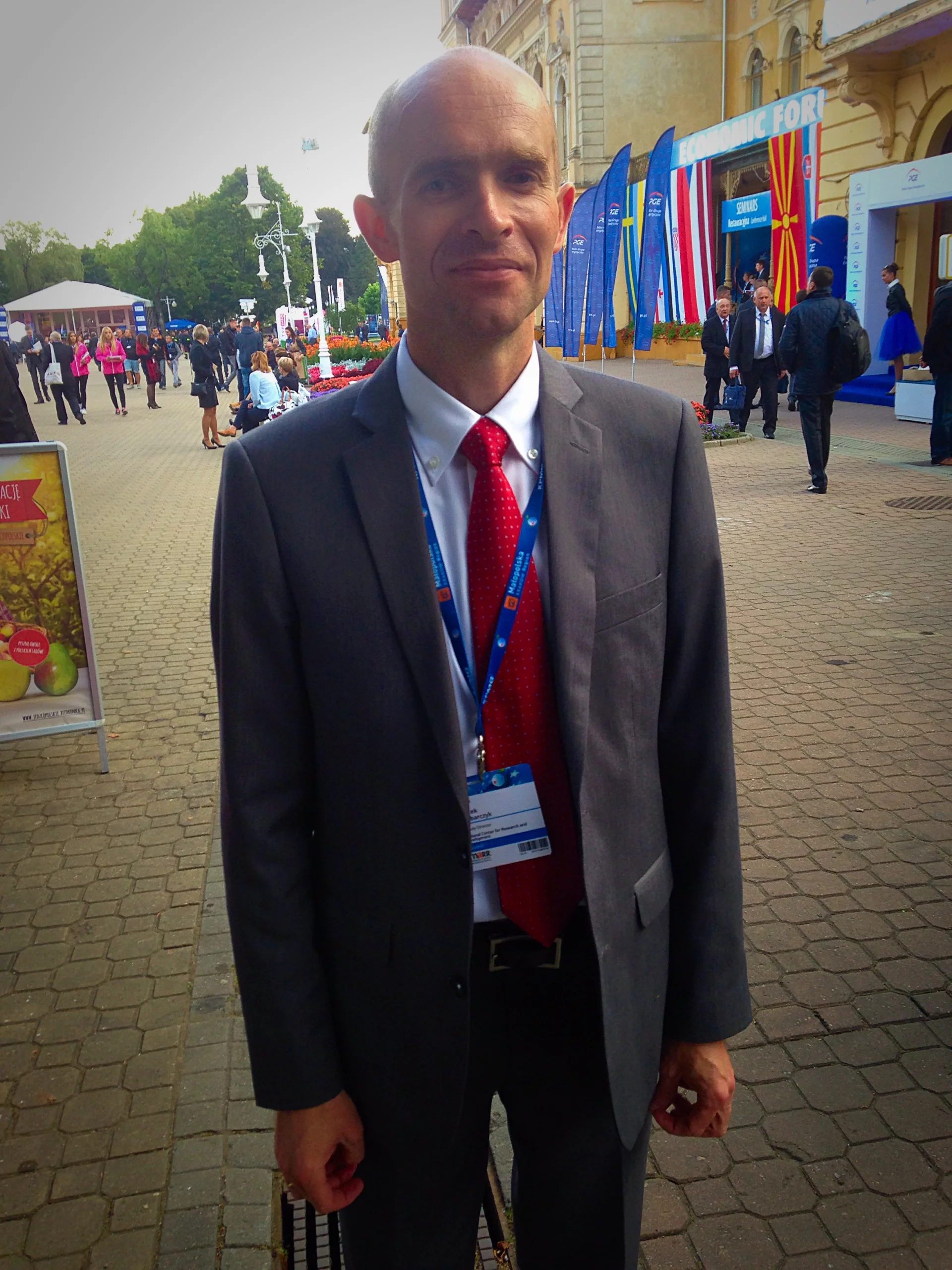 Leszek Grabarczyk, zastępca dyrektora Narodowego Centrum Badania i Rozwoju podczas XXV Forum Ekonomicznego w Krynicy