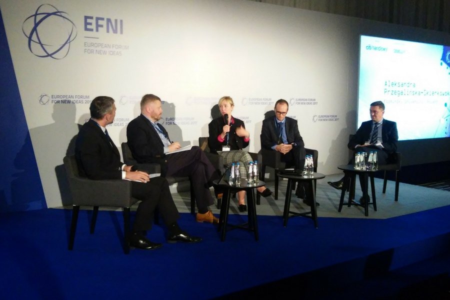 Uczestnicy panelu: Łukasz Grass (Business Insider Polska), Maciej Witucki (Orange Polska), Aleksandra Przegalińska-Skierkowska (Akademia im. Leona Koźmińskiego), Krystian Jażdżewski (Warszawski Uniwersytet Medyczny), Jacek Czerniak (Citi Handlowy).