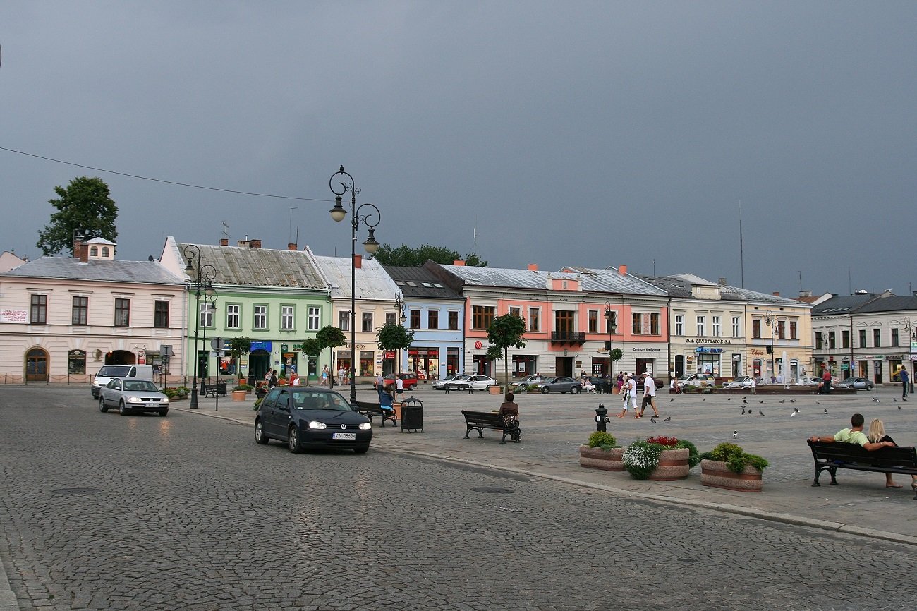 Rynek w Nowym Sączu.