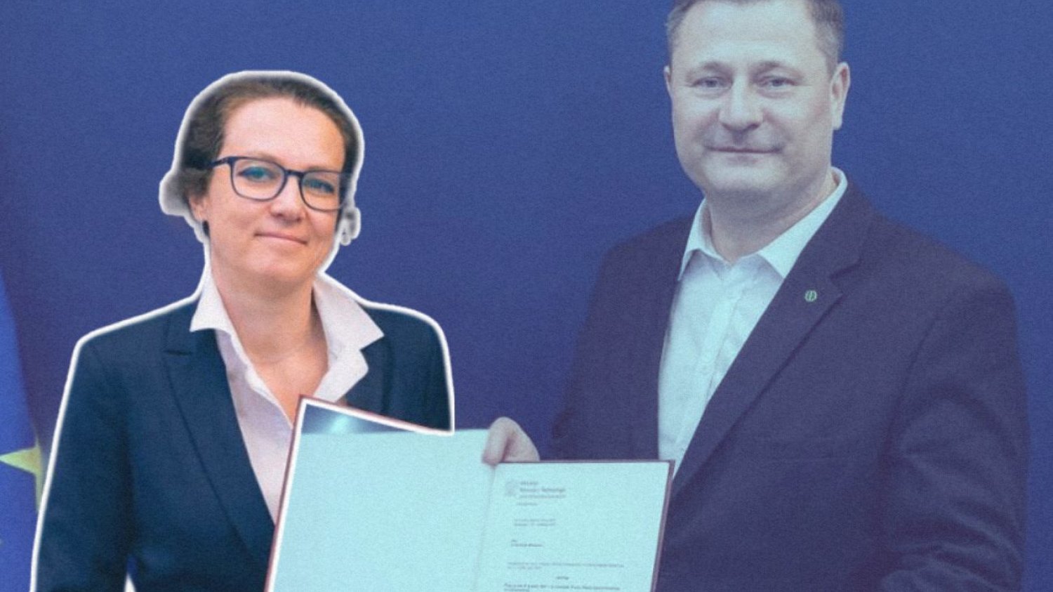 dr Marta Ewa Wachowicz i Minister Rozwoju i Technologii Krzysztof Paszyk.