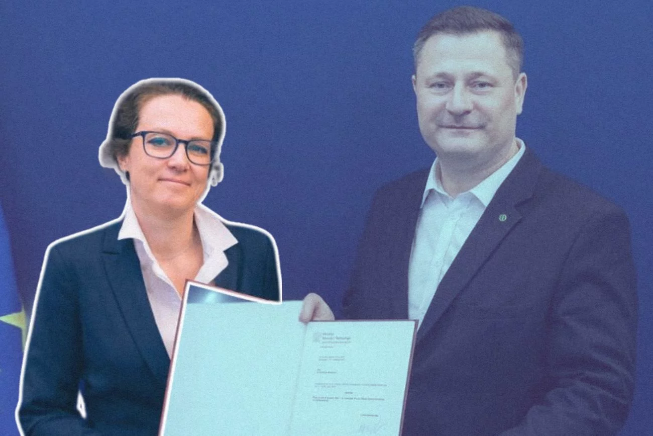 dr Marta Ewa Wachowicz i Minister Rozwoju i Technologii Krzysztof Paszyk.
