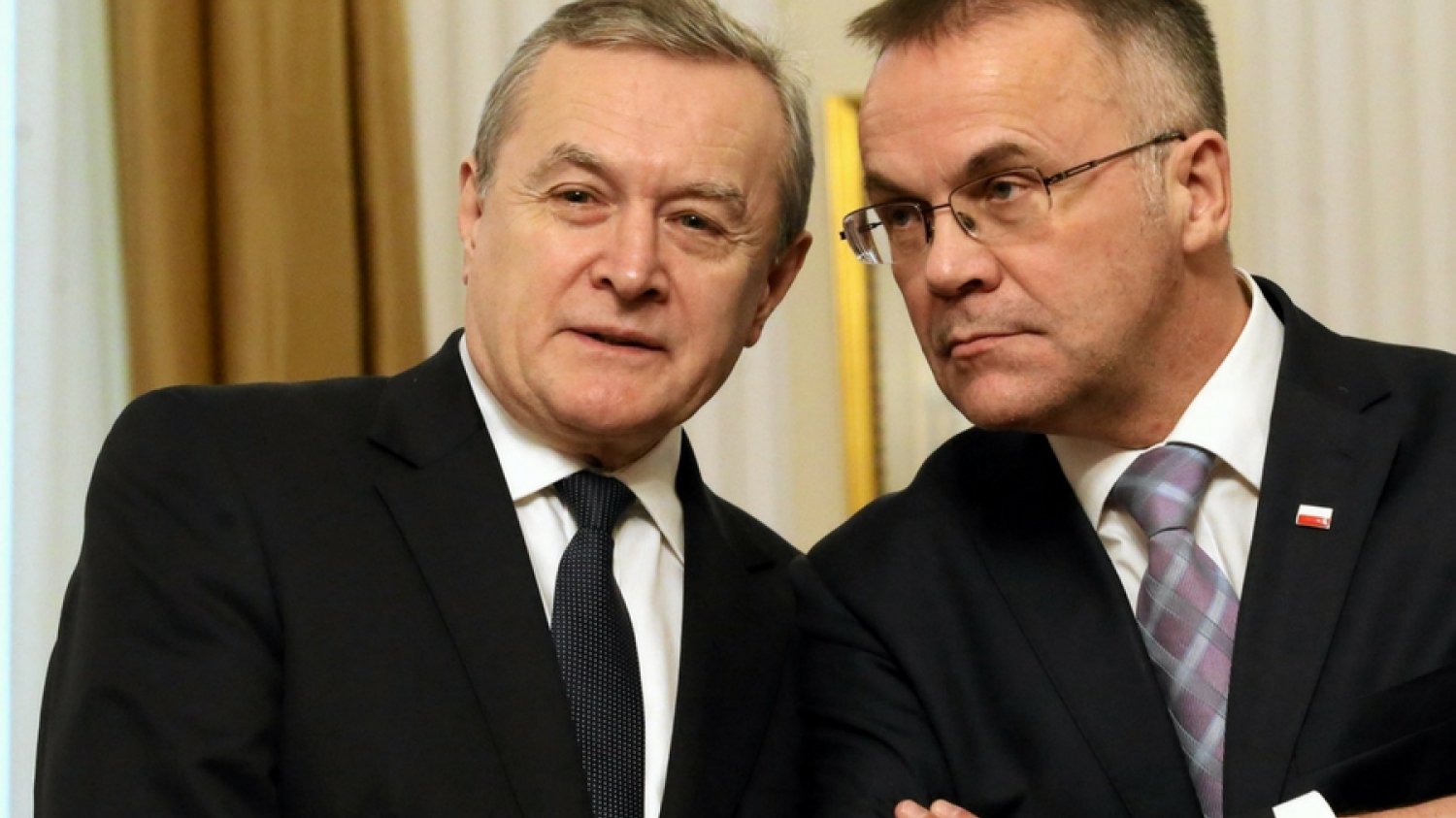 Minister kultury Piotr Gliński oraz jego zastępca, Jarosław Sellin.