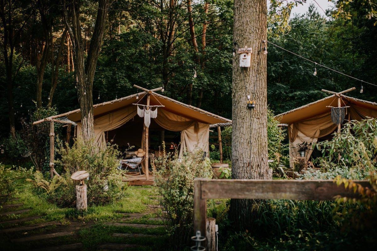 W pełni wyposażone namioty lub jurty w samym środku natury - tak wygląda glamping.