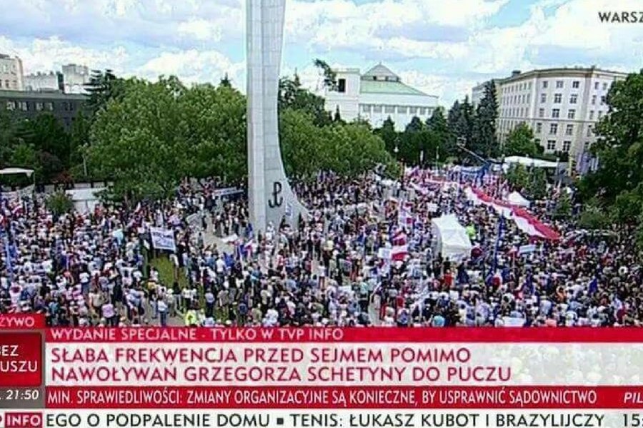 Fake news w pasku TVP, czy też zdjęcie to fake news? Algorytm tego nie oceni, ale wskaże, że ten materiał jest wysoce wątpliwej jakości.