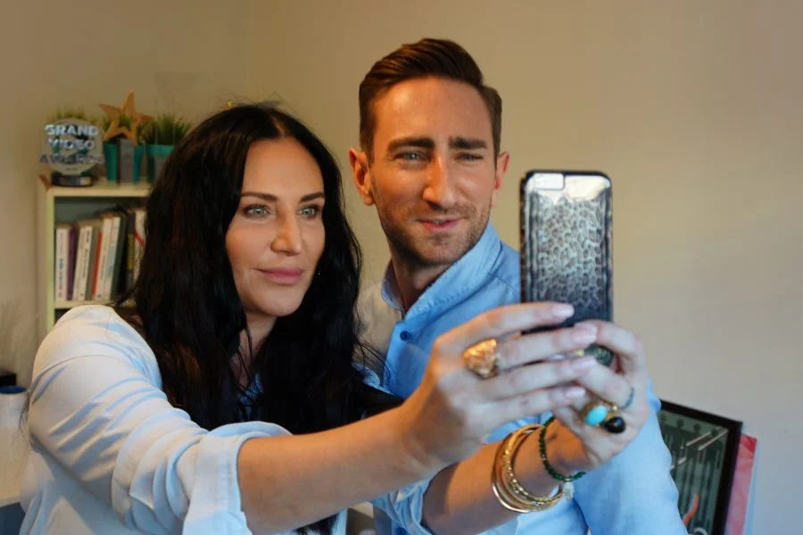 Selfie Kayah z Łukaszem Jakóbiakiem.