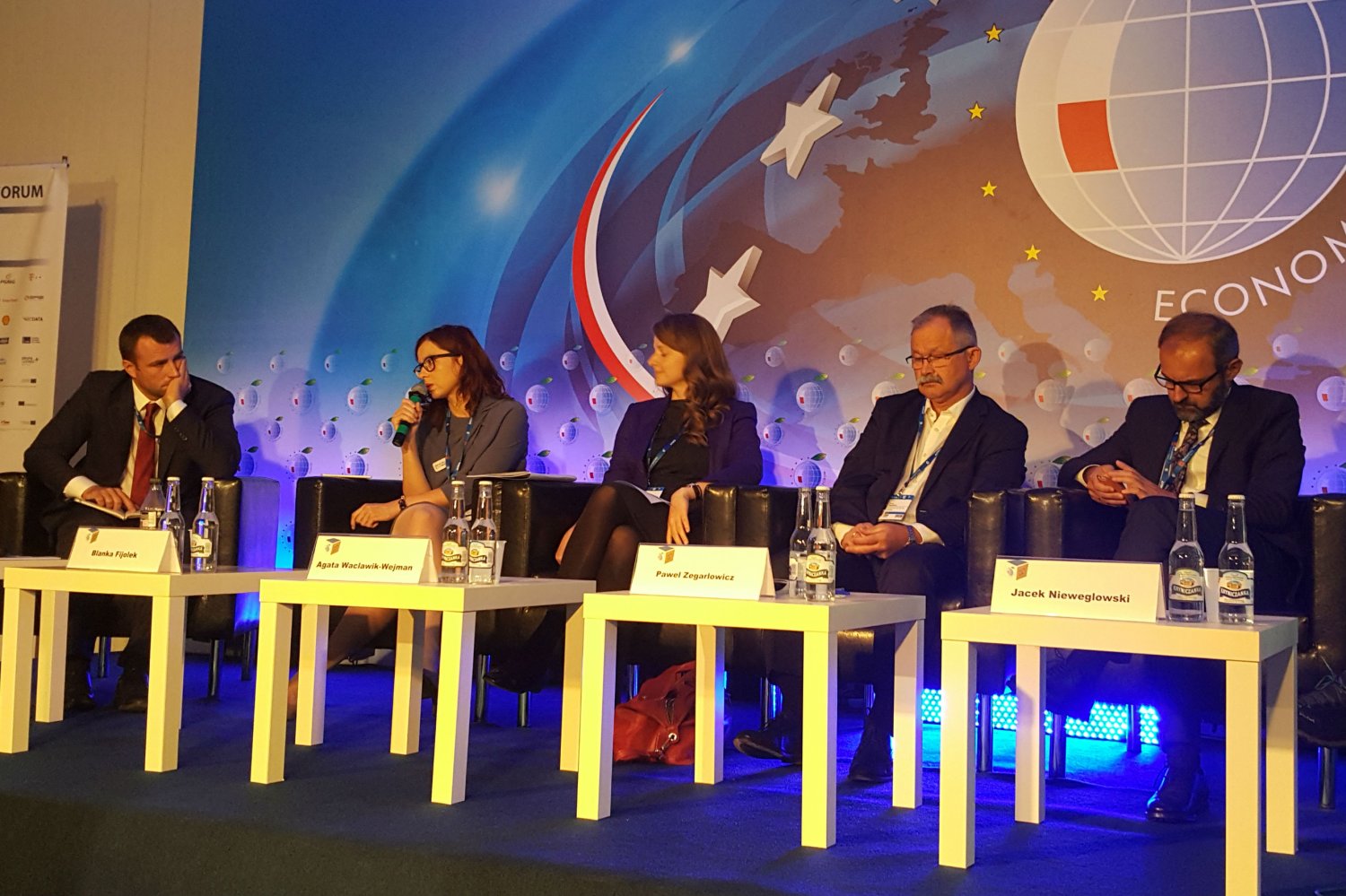 Od lewej Andrzej Bobiński - Polityka Insight, Blanka Fijołek - Samsung Electronics Polska, Paweł Zegarłowicz - Citi Handlowy, Jacek Niewęgłowski - P4