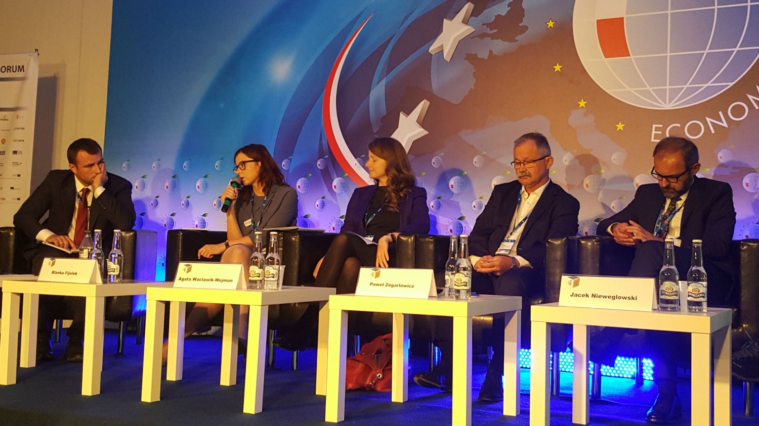 Od lewej Andrzej Bobiński - Polityka Insight, Blanka Fijołek - Samsung Electronics Polska, Paweł Zegarłowicz - Citi Handlowy, Jacek Niewęgłowski - P4