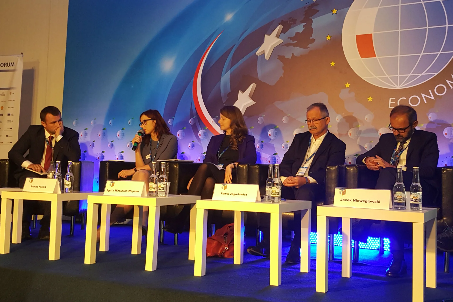 Od lewej Andrzej Bobiński - Polityka Insight, Blanka Fijołek - Samsung Electronics Polska, Paweł Zegarłowicz - Citi Handlowy, Jacek Niewęgłowski - P4